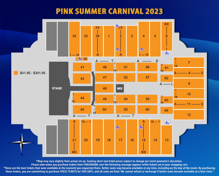 Seating Charts FARGODOME Seating Charts FARGODOME